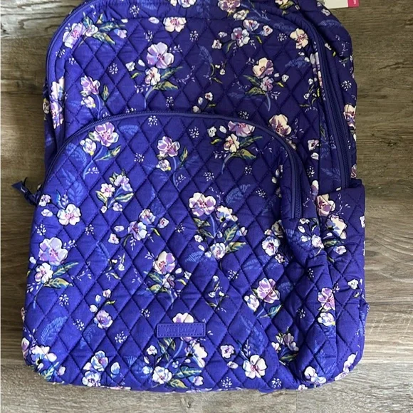 Vera Bradley purple wild roses quilted mini backpack Vera Bradley Wild Roses purple Travel | Mercari main image 3